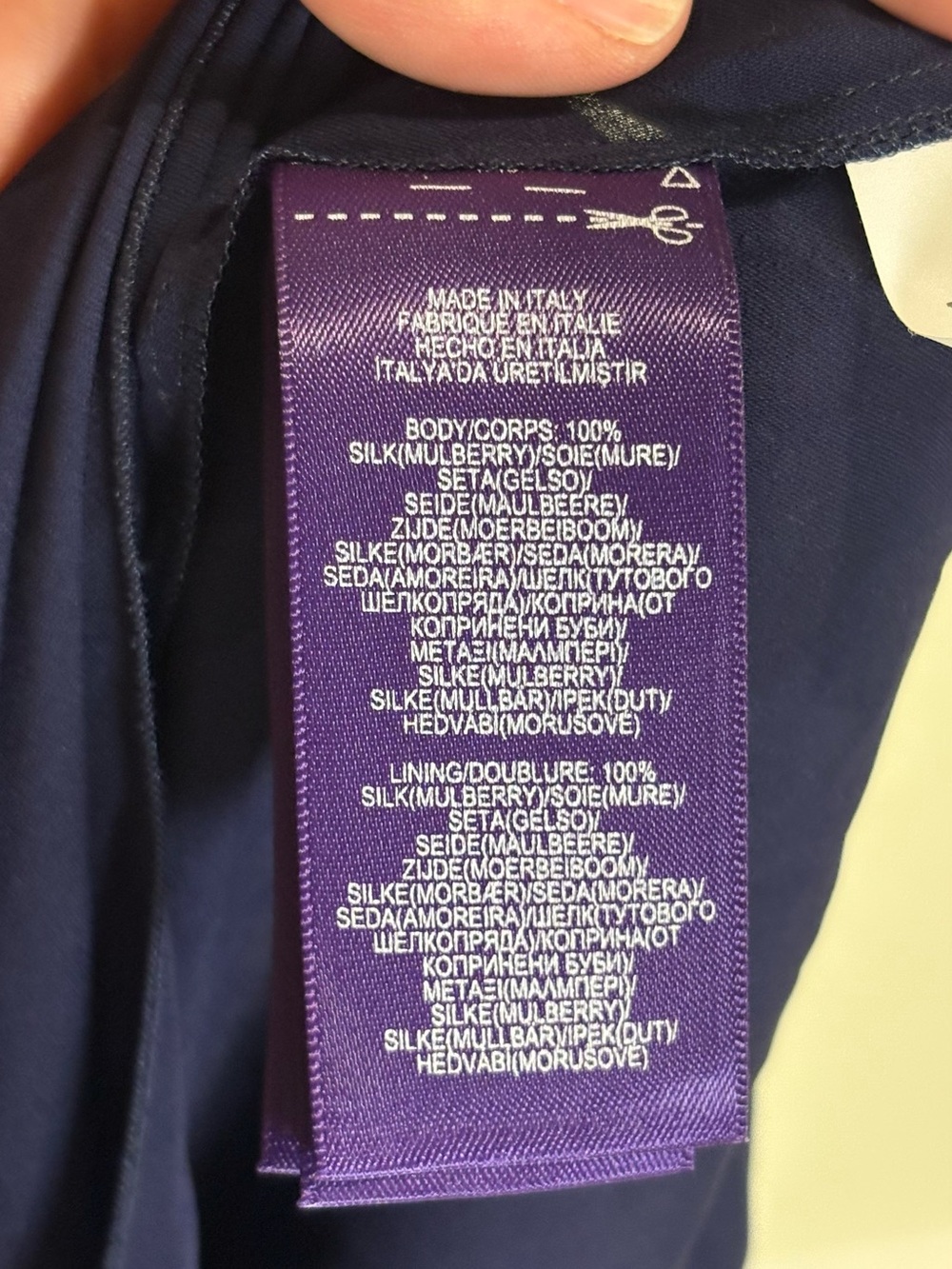 Ralph Lauren Purple Label Darabont Long Midi Dress in Navy Silk NWT 14 NO BELT - Picture 12 of 13